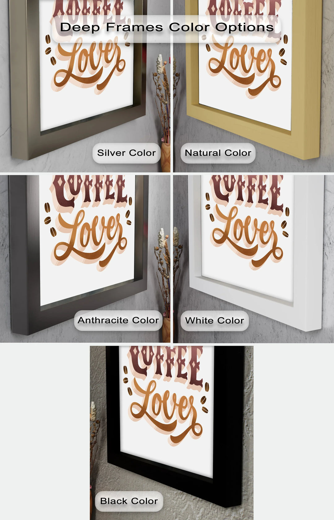 Coffee Lover Typography Art – Coffee Day Oil Painting - MyPhotoStation