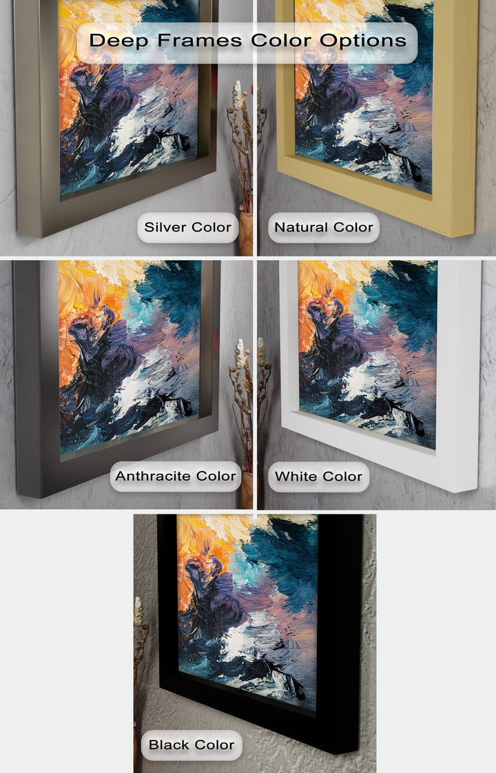 Tempest Awakening – Abstraktes Ölgemälde mit kräftiger Textur