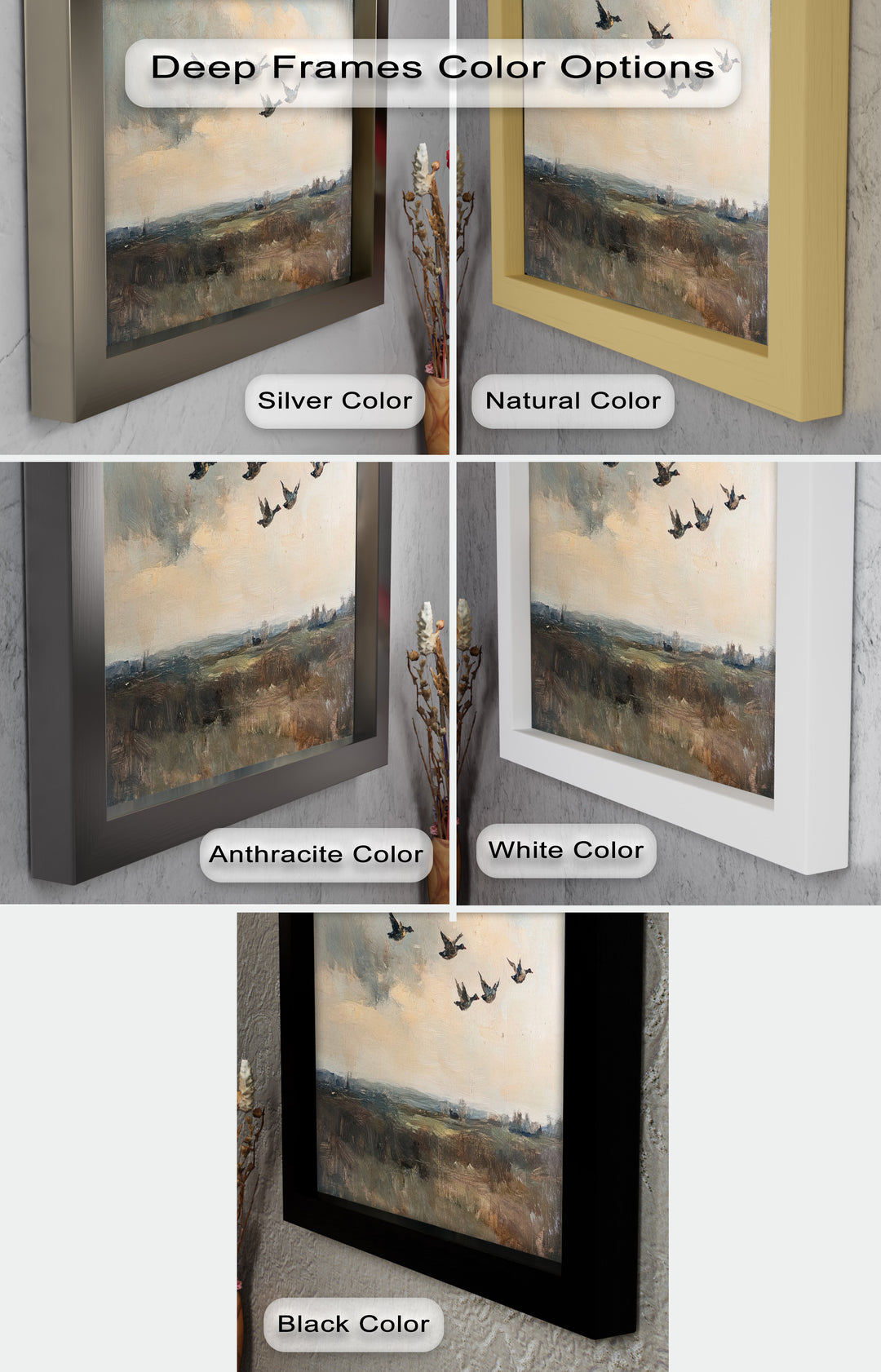 Flight Over the Marshlands – Ducks in Motion Oil Painting