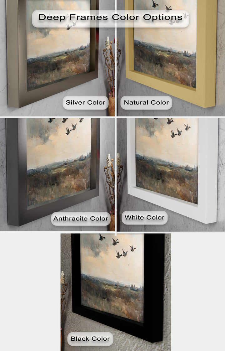Flight Over the Marshlands – Ducks in Motion Oil Painting