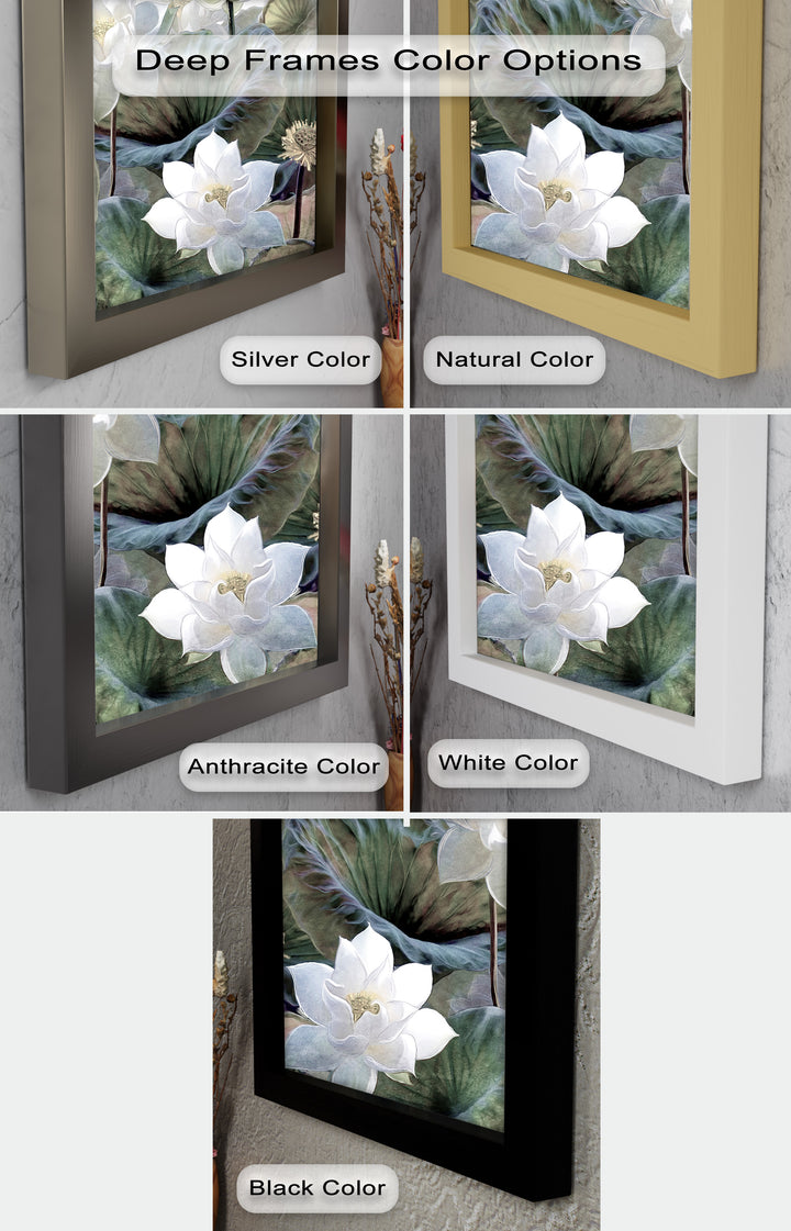 Lotus Flower Botanical – Elegant Floral Oil Painting
