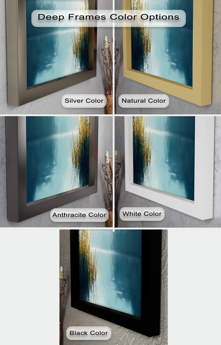 Misty Morning Landscape – Framed Nature Oil Painting