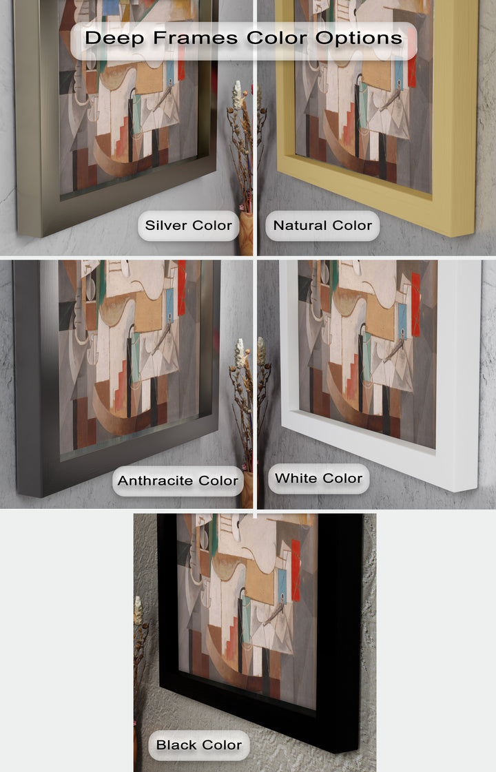 Geometric Forms and Layered Structure – Cubist Oil Painting