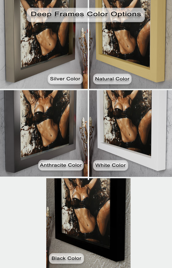 Sun-Drenched Muse - Female Portrait in Abstract Oil Painting
