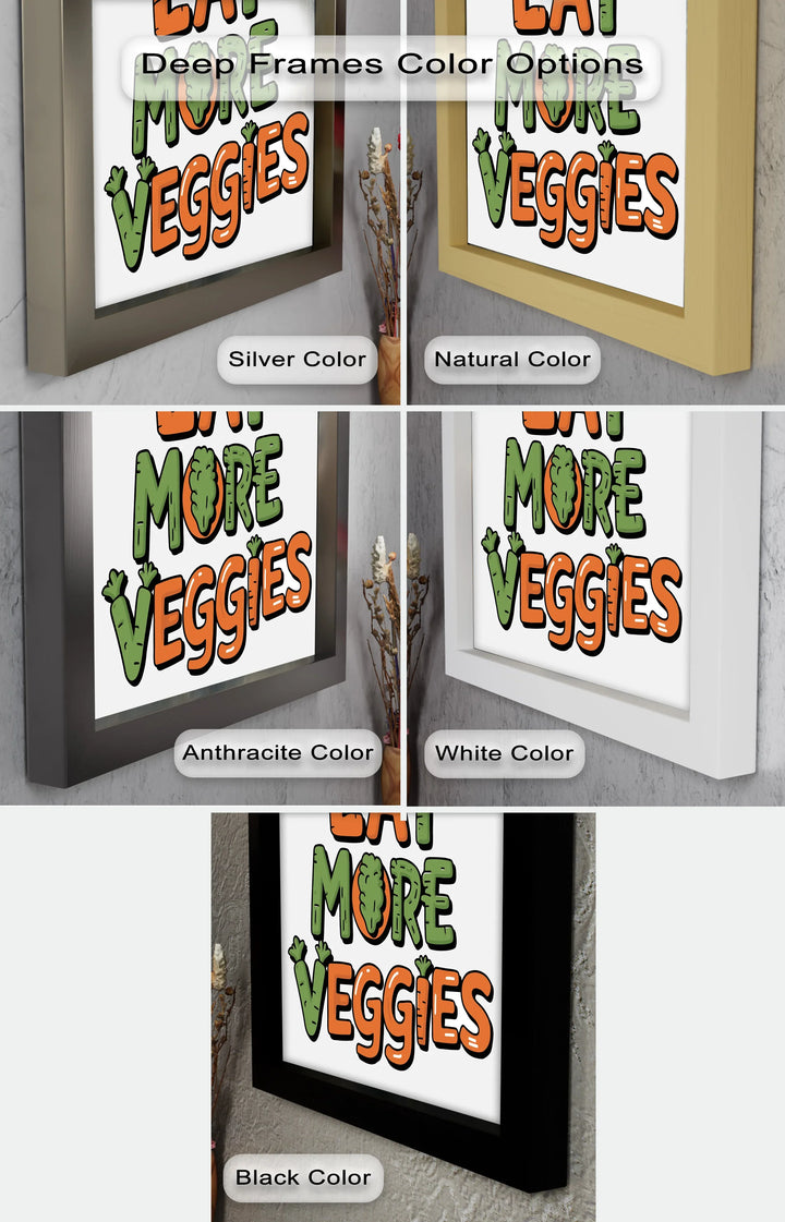 Eat More Veggies – Colorful Letters Oil Painting - MyPhotoStation
