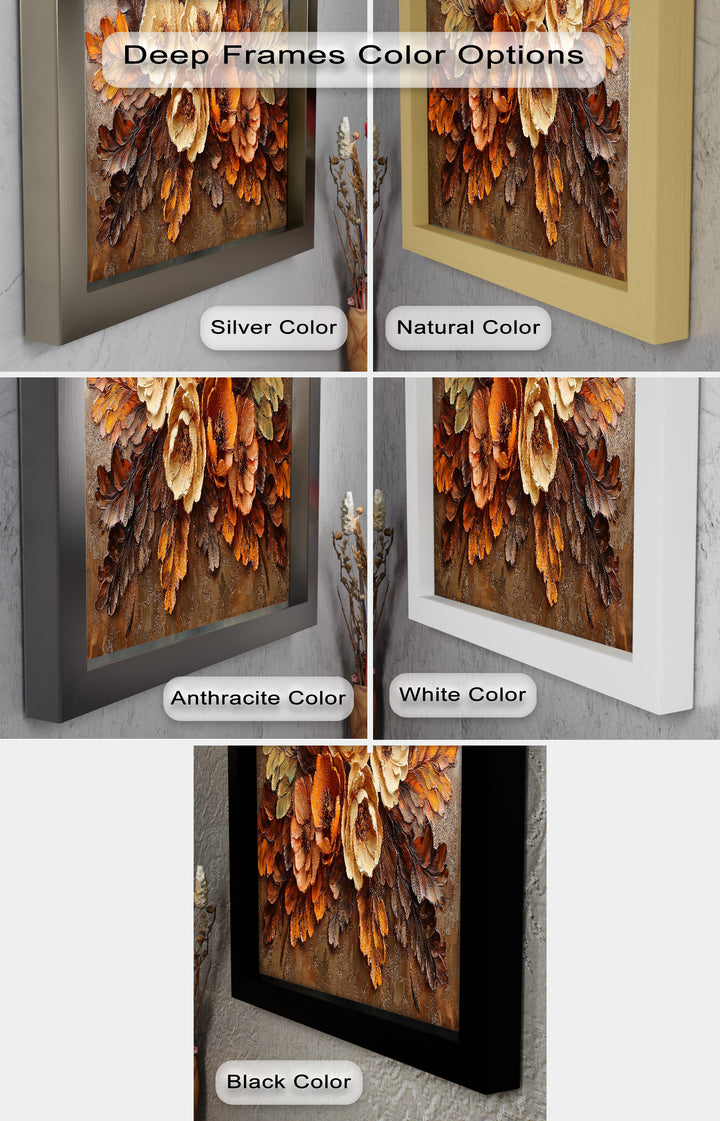 Golden Autumn Florals – Botanical Oil Paintings