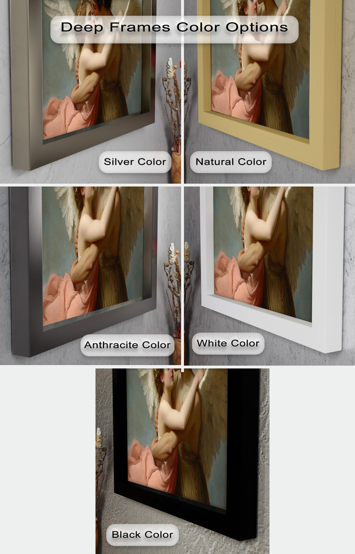 Heavenly Embrace – Cupid and Psyche Renaissance Love Oil Painting