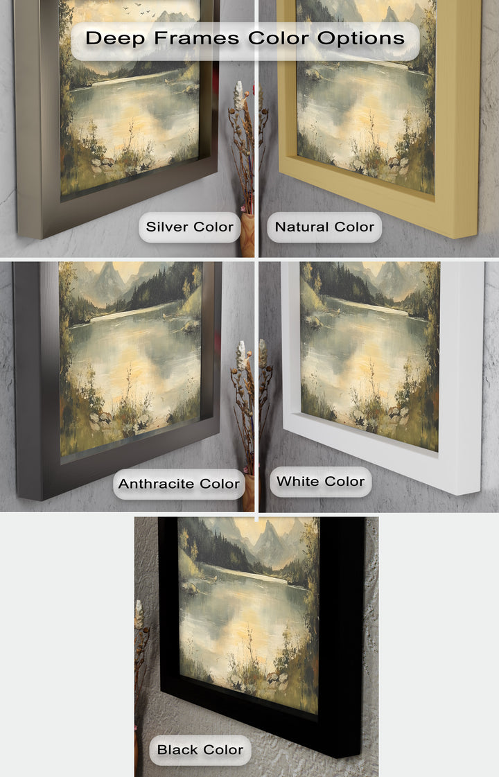 Vintage Wild River – Landscape Oil Painting