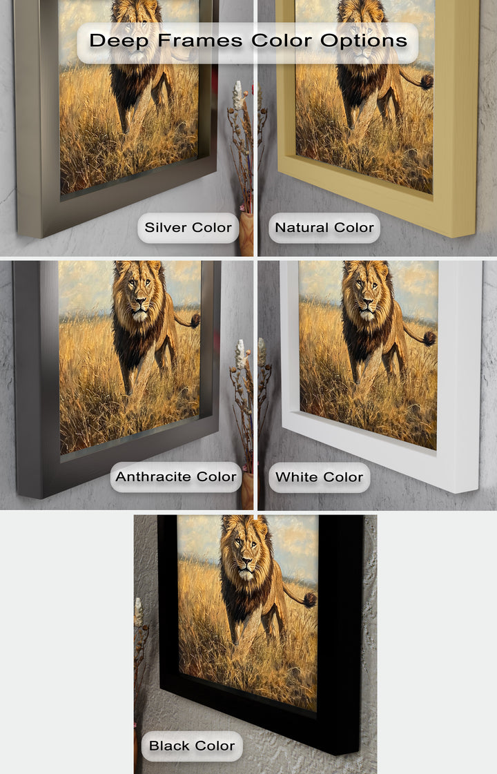 King of the Savannah – Animal Oil Painting