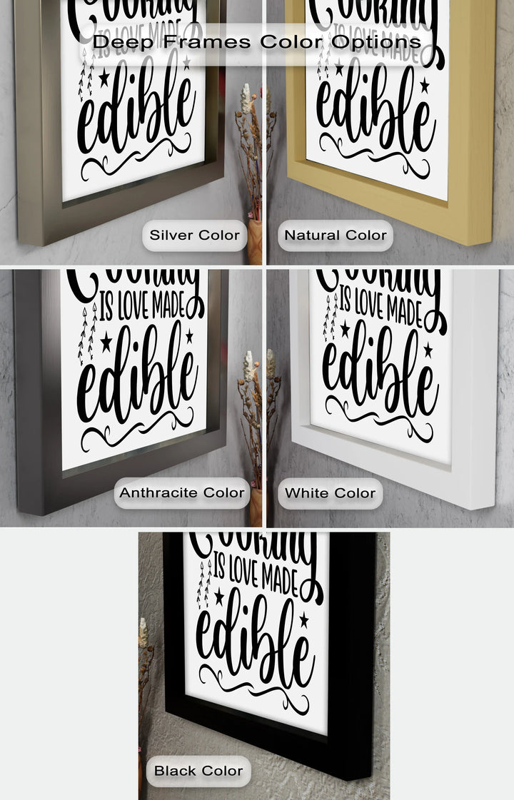 Cooking Is Love Made Edible – Framed Oil Painting - MyPhotoStation