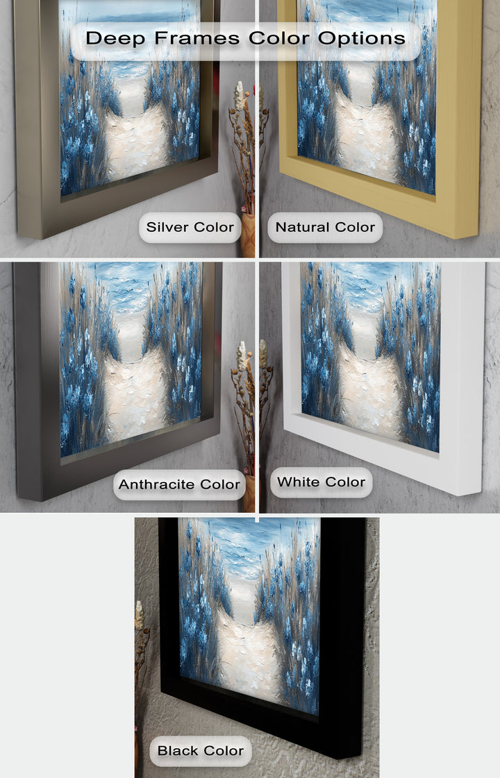 Coastal Beach Path Wall Art – Landscape Oil Painting