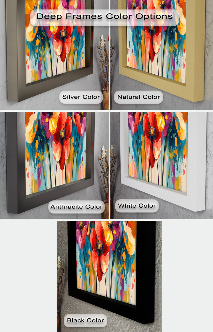 Colored Flowers – Vibrant Floral Oil Painting