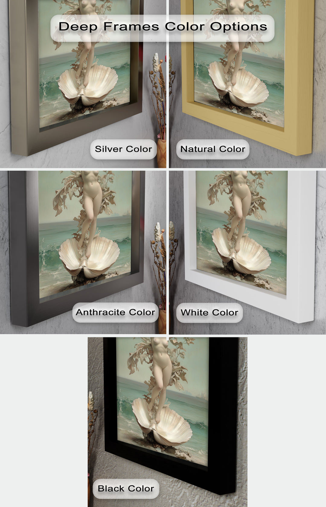 Ethereal Awakening – Renaissance Venus Rising Oil Painting
