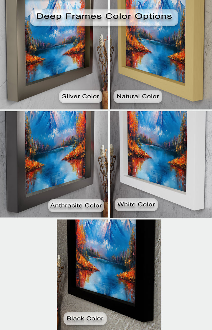 Incredible Stunning Mountain Landscape – Framed Nature Oil Painting
