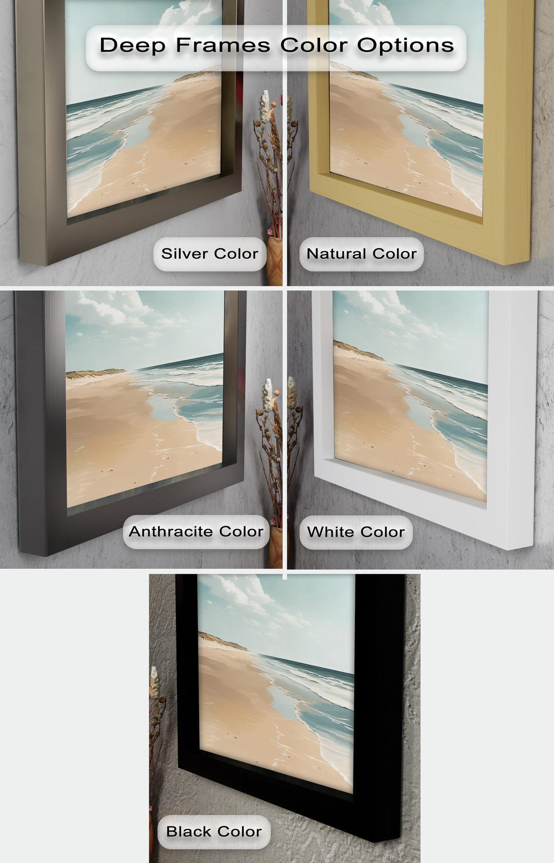 Endless Shoreline – Serene Seascape Oil Painting