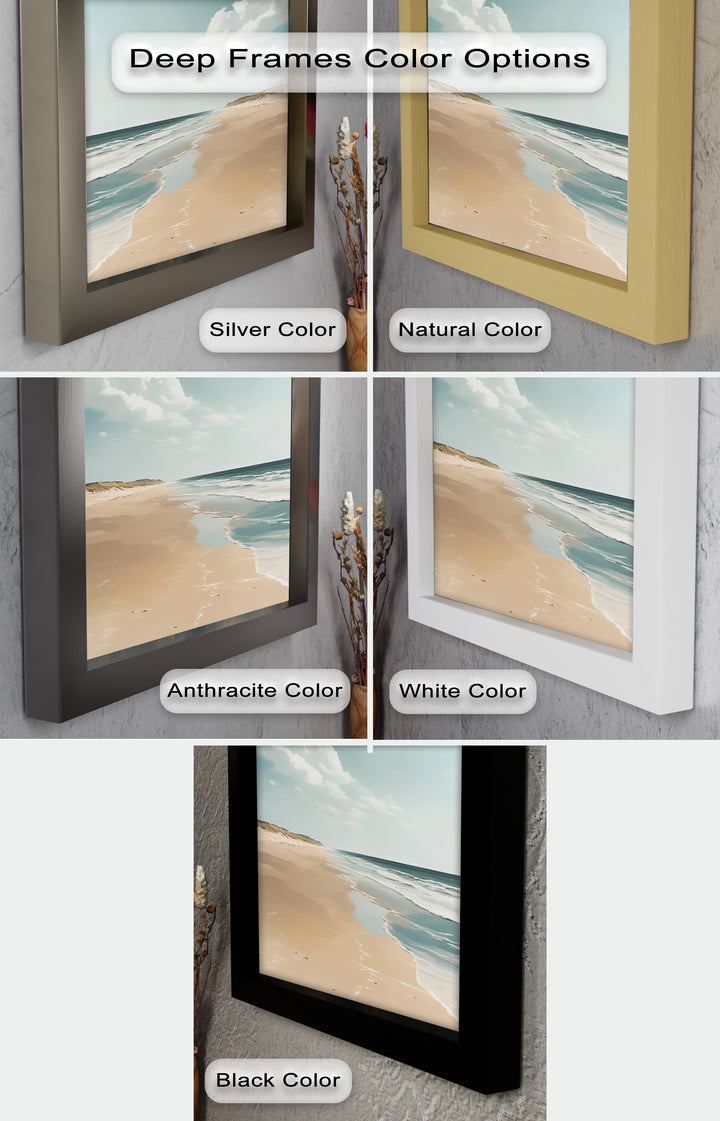 Endless Shoreline – Serene Seascape Oil Painting