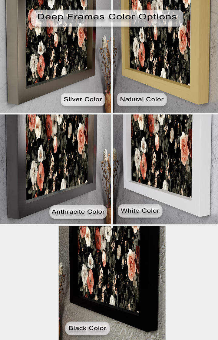 Vintage Garden Blooms Wall Art – Floral Oil Painting