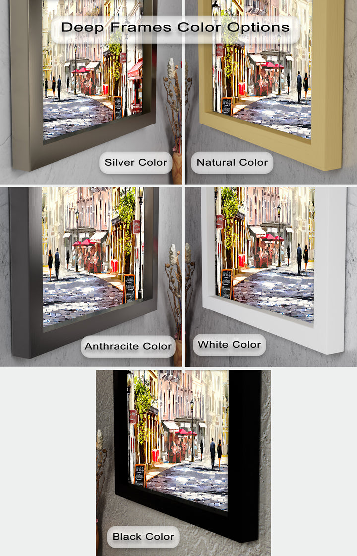 Sunlit Street von The Macneil Studio – Elegantes europäisches Ölgemälde