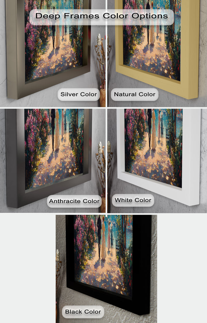 Springtime Promenade – Romantic Garden Path Impressionist Oil Painting