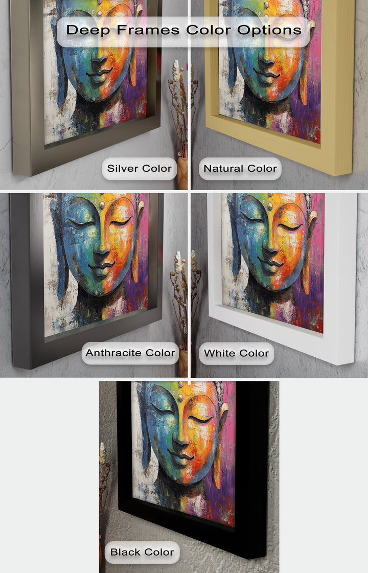 Colorful Buddha Wall Art – Religious Oil Painting