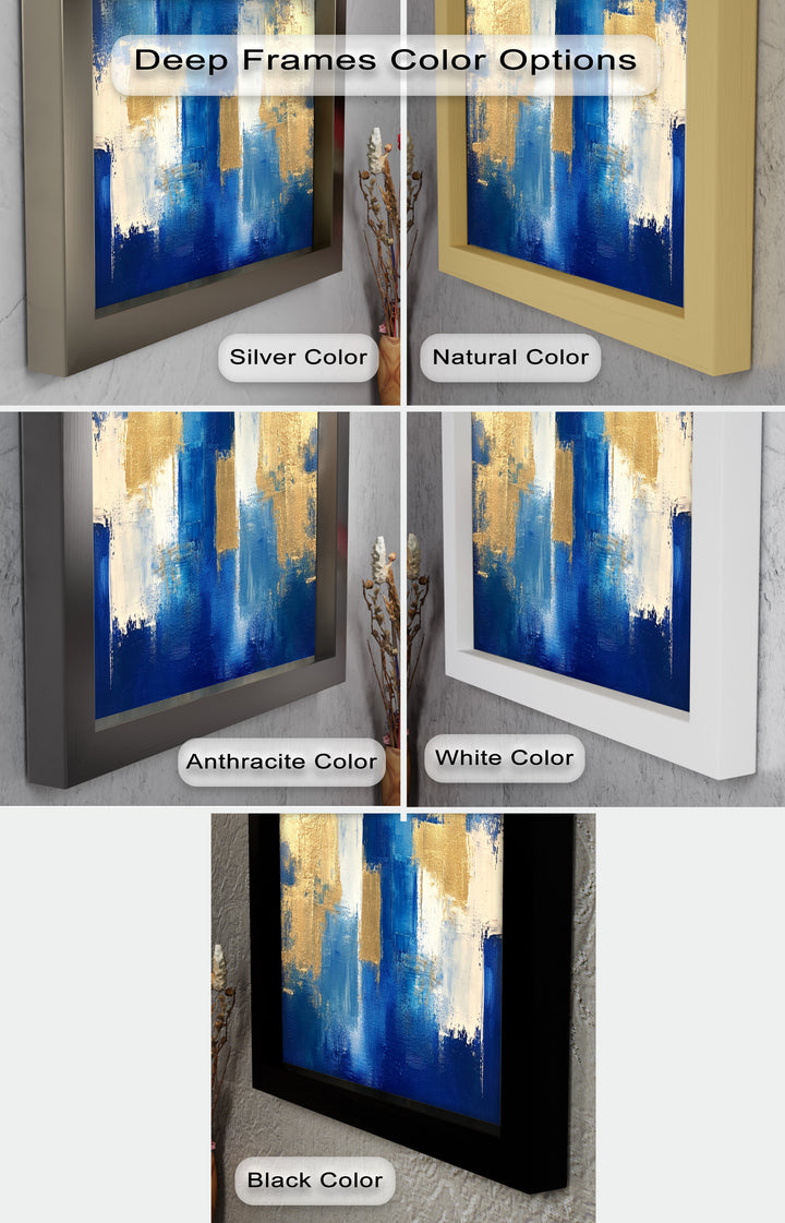 Blue Harmony Abstract – Modernes Ölgemälde