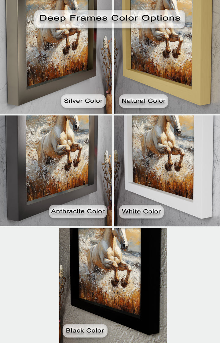 Spirit of the Wind – White Horse Oil Painting