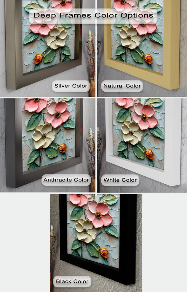 Petal Whispers – Floral Elegance Flower Oil Painting