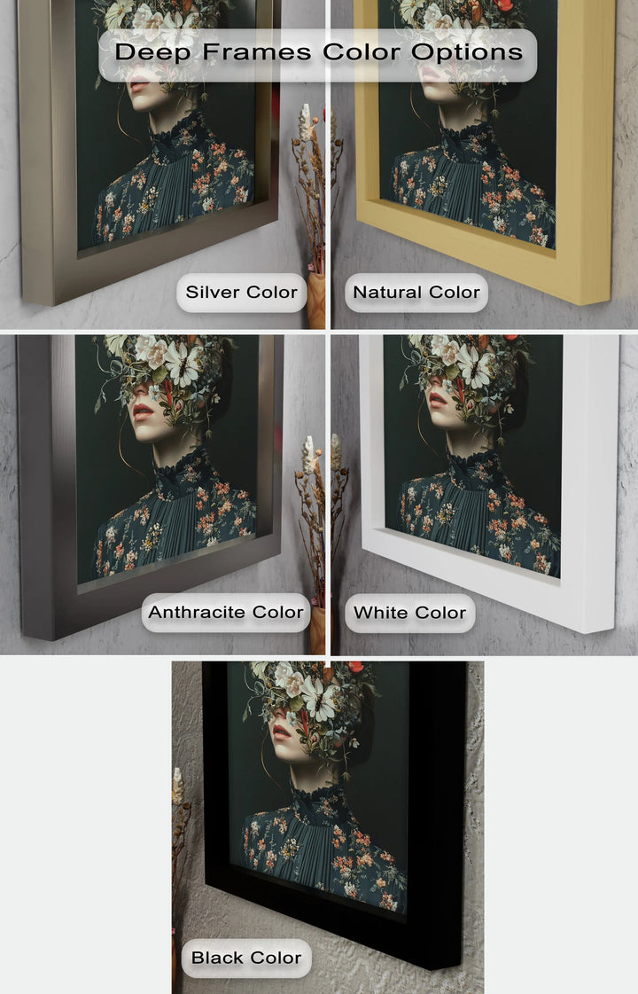 Floral Reverie – Surreal Botanical Portrait Oil Painting - MyPhotoStation