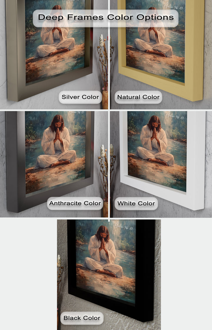 Psalm 46:10 – Be Still and Know Bible Verse Oil Painting