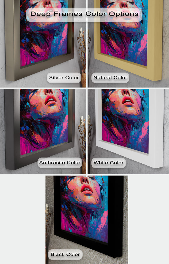 Ecstasy in Color – Vibrant Expressionist Portrait Oil Painting