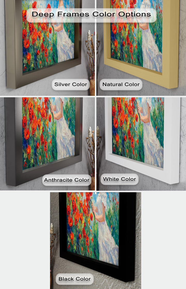 Lady Among Poppies – Impressionist Garden Stroll Oil Painting
