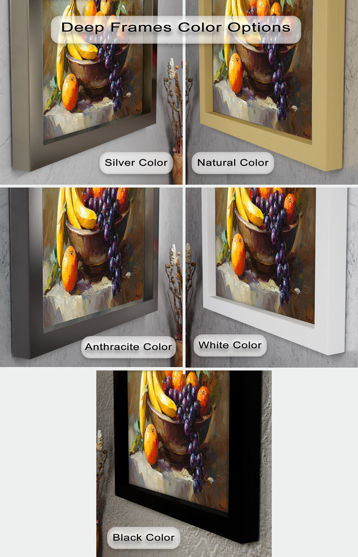 Banana & Grape Fruit Art – Kitchen Wall Oil Painting