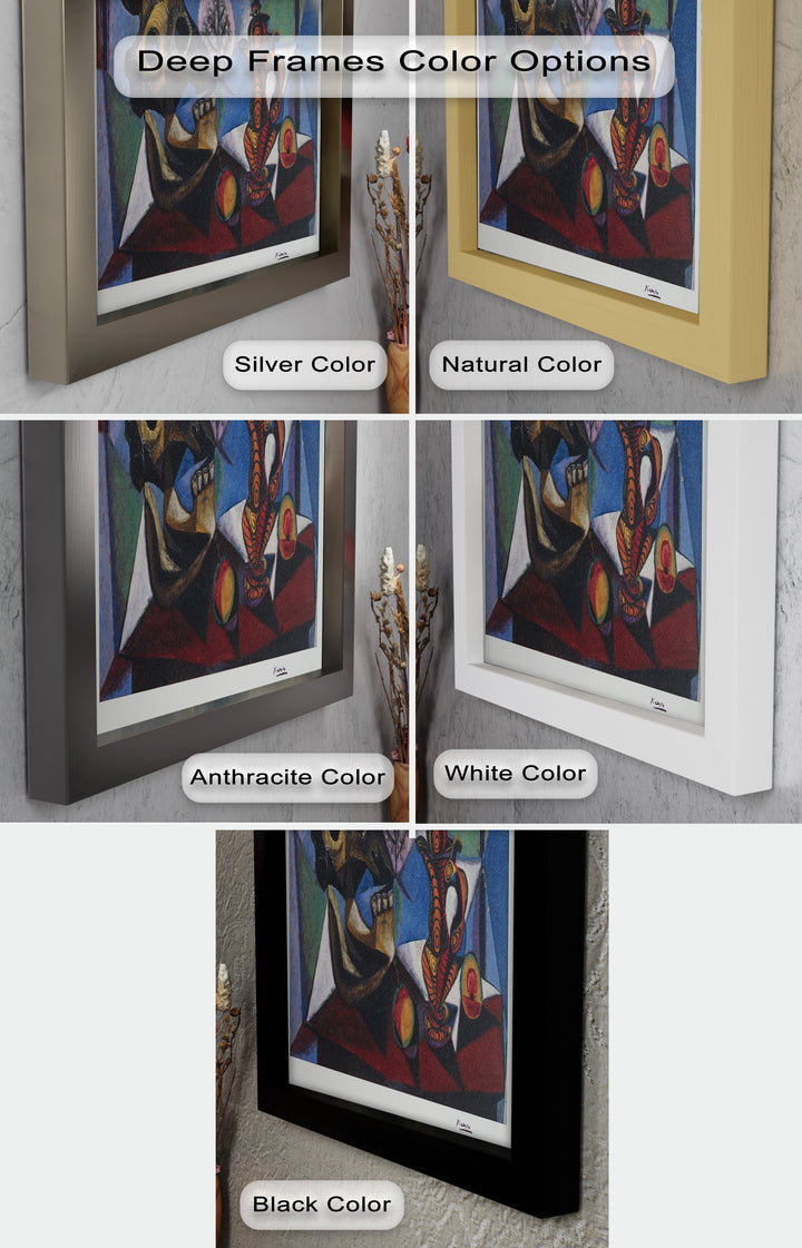 Still Life with Bull Skull – Symbolist Cubist Picasso Oil Painting