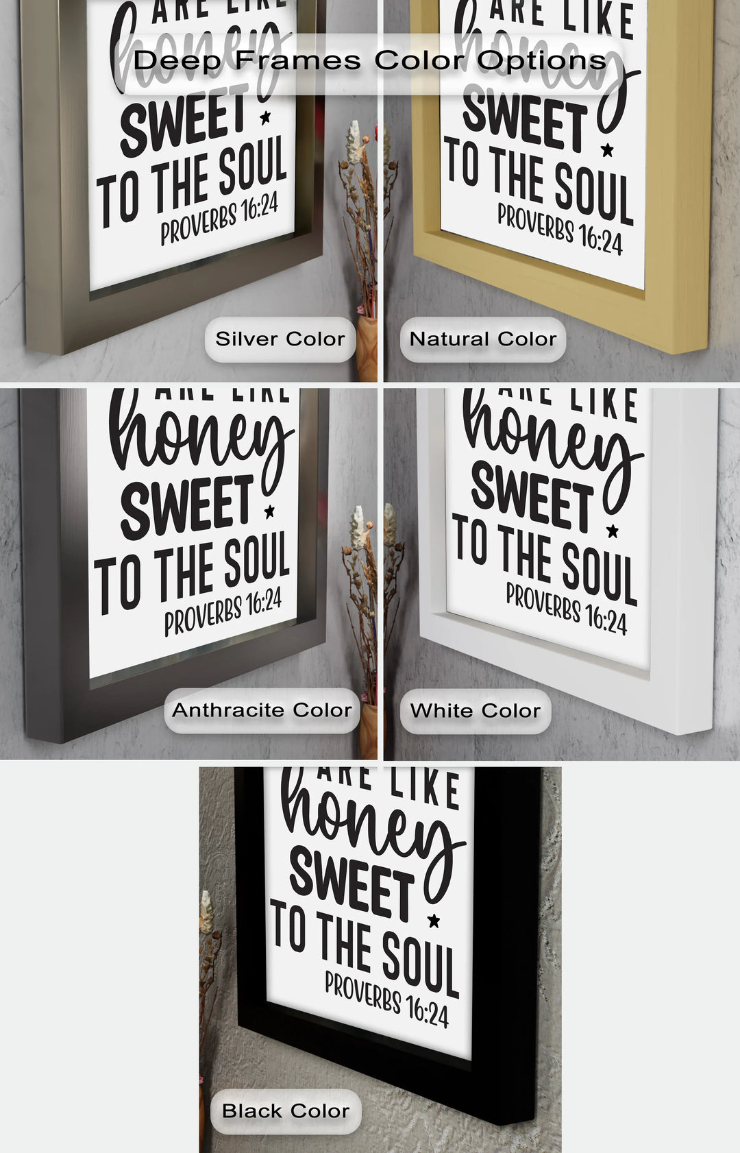 Kind Words Like Honey – Proverbs 16:24 Oil Painting - MyPhotoStation