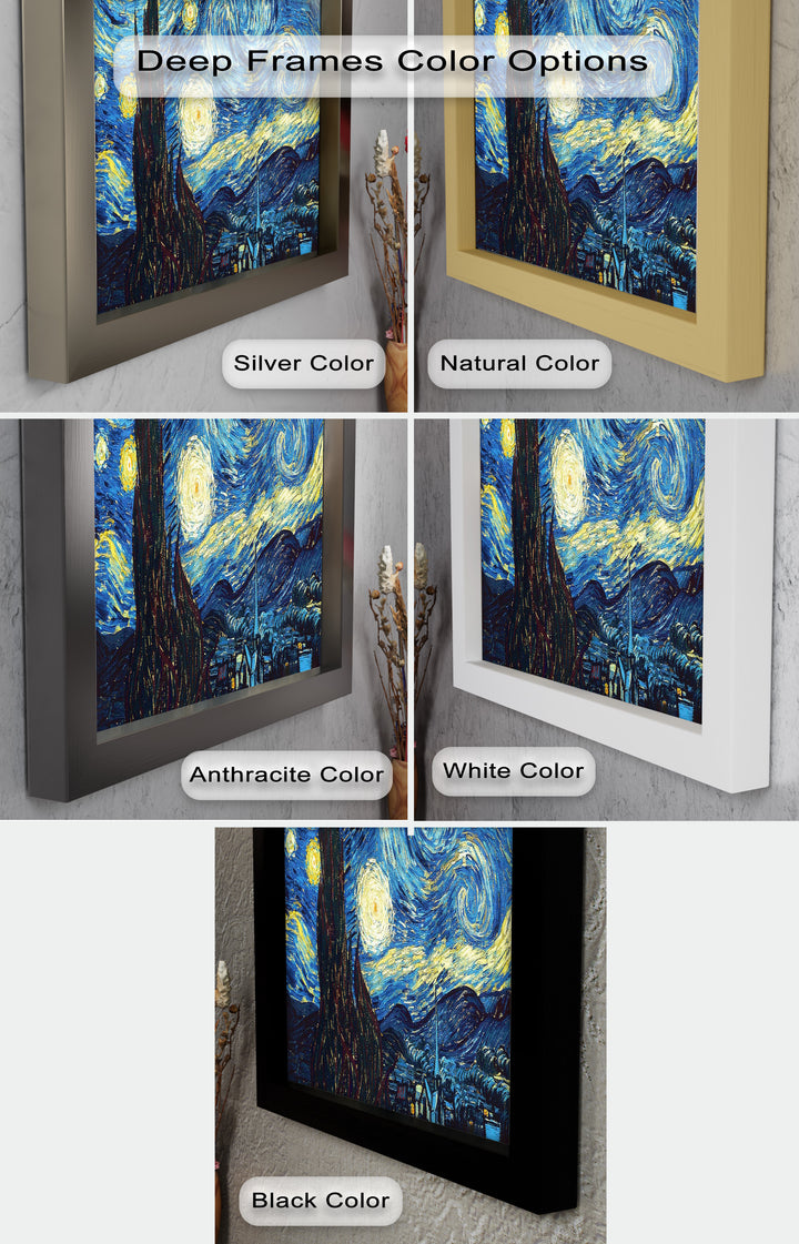 The Starry Night by Vincent van Gogh – Post-Impressionist Oil Painting
