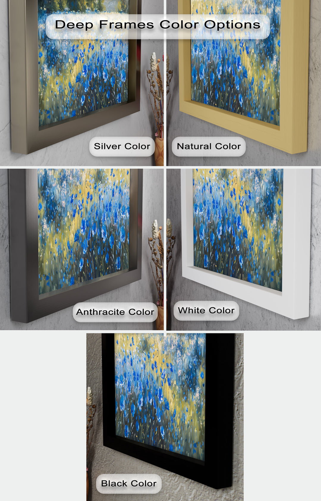 Nature's Harmony: Sea & Bloom – Captivating Oil Painting