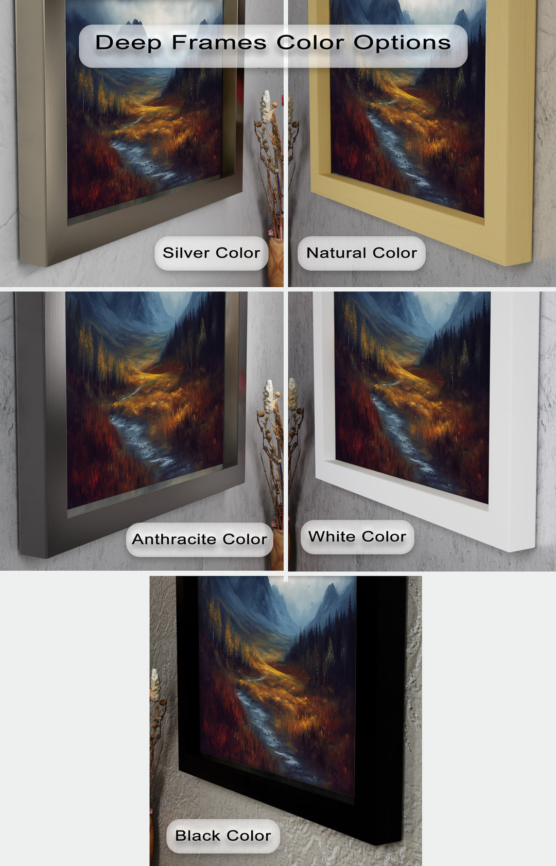 Stormy Valley Wall Art – Landscape Oil Painting