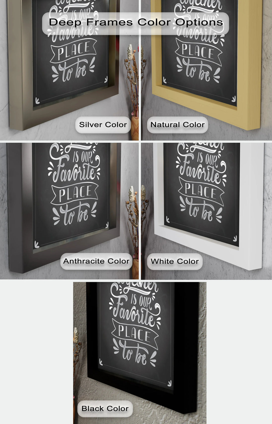 Together Is Our Favorite Place – Chalk Style Oil Painting - MyPhotoStation