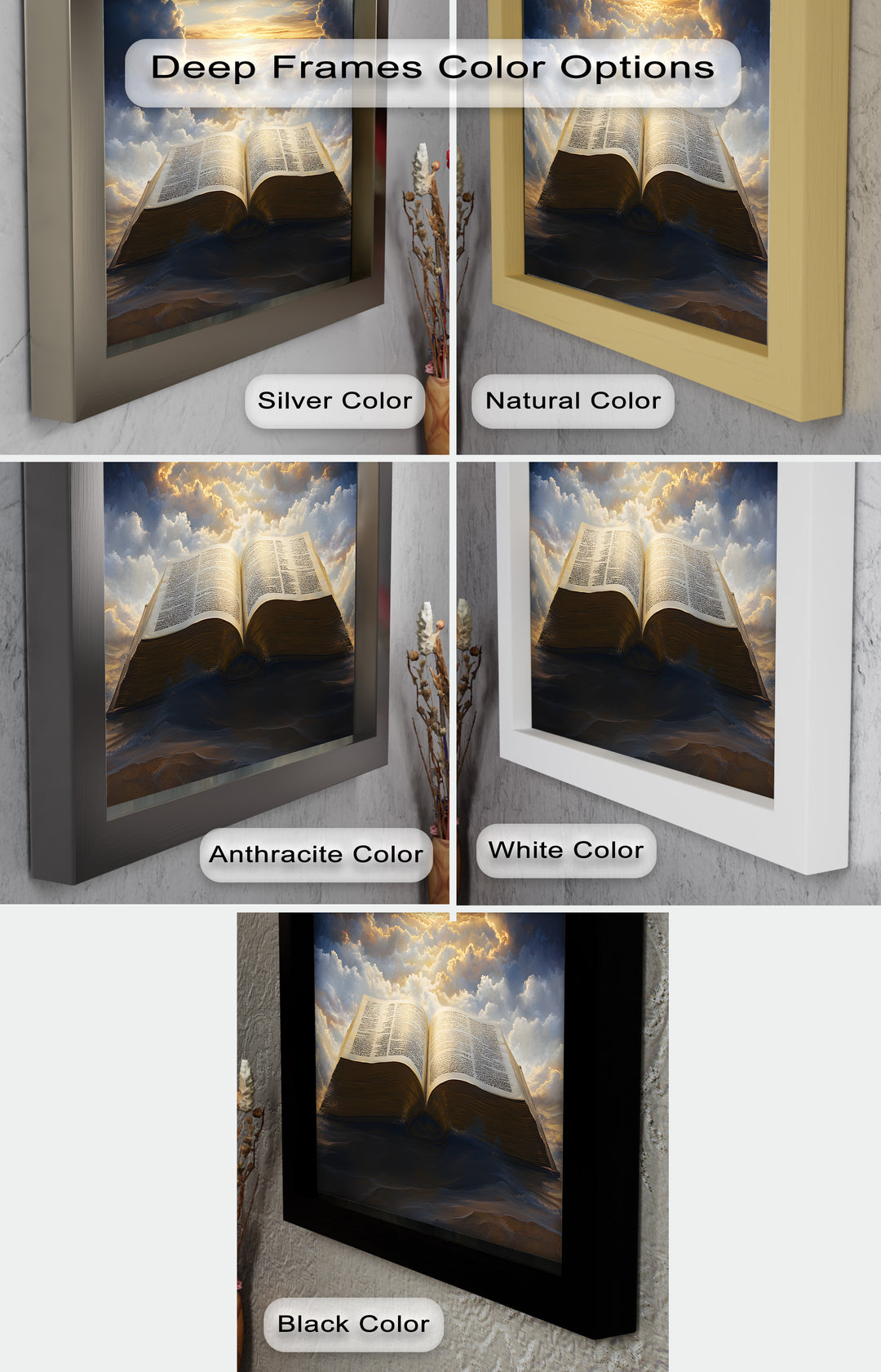 Himmlische Lichtschrift – Bibel-Ölgemälde