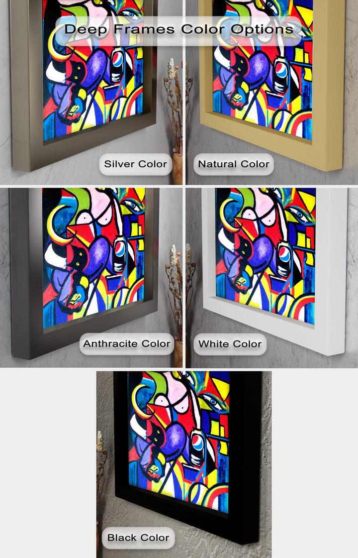Bold Pepsi Pop Art Wall Art – Abstract Oil Painting