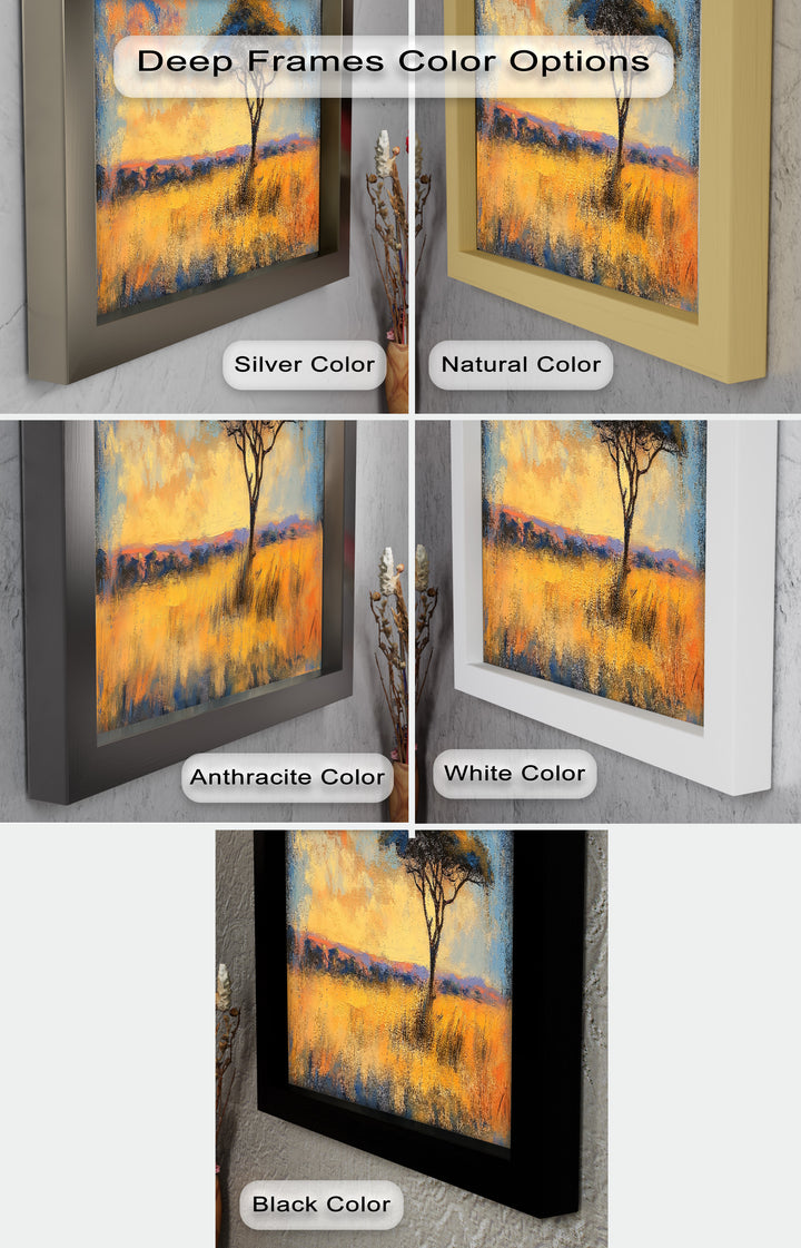 African Savannah Tree Wall Art – Landscape Oil Painting