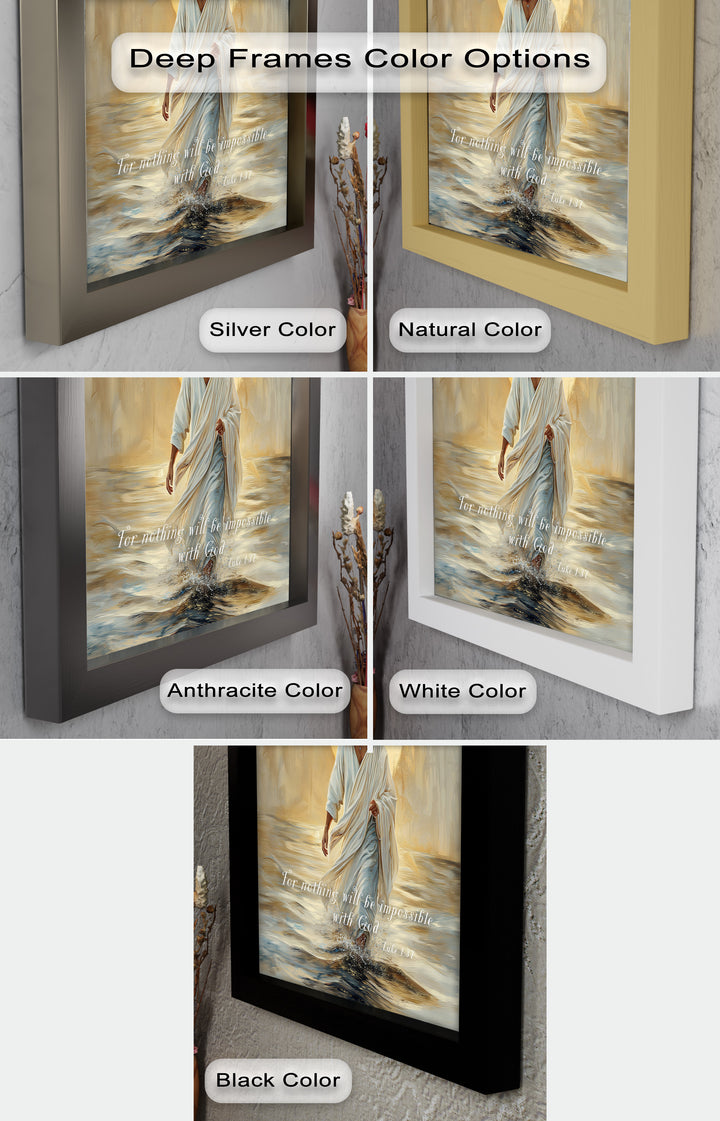 Luke 1:37 – Nothing Is Impossible Bible Verse Oil Painting