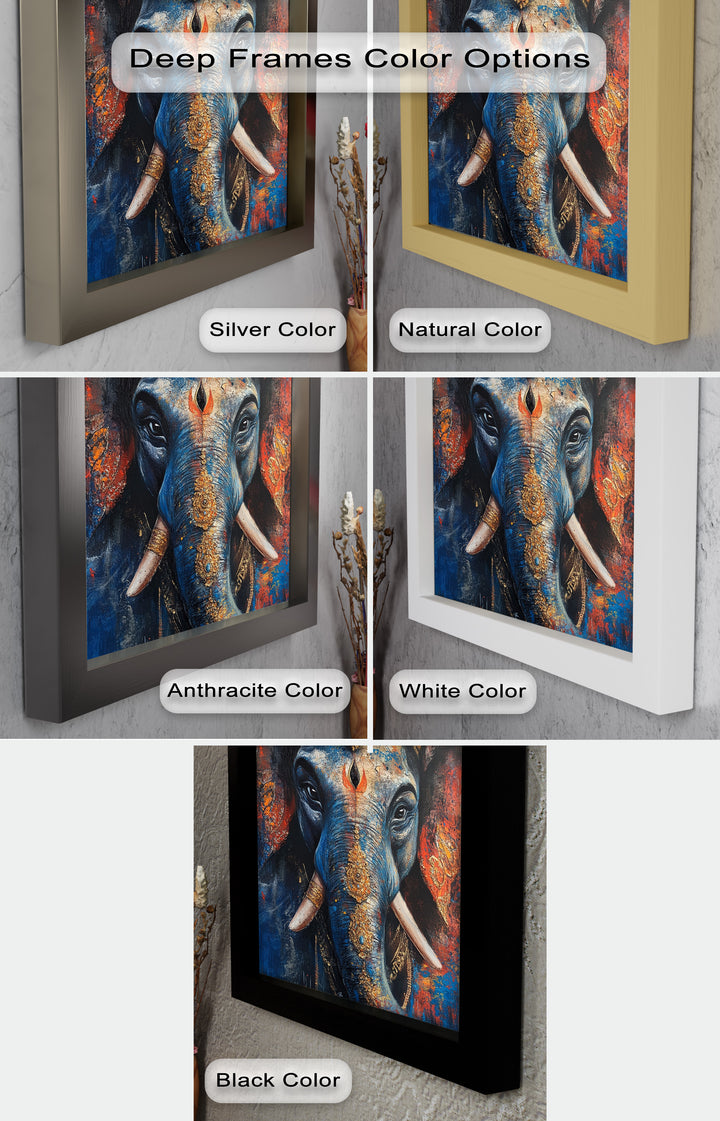 Lord Ganesha Wandkunst – Religiöses Ölgemälde