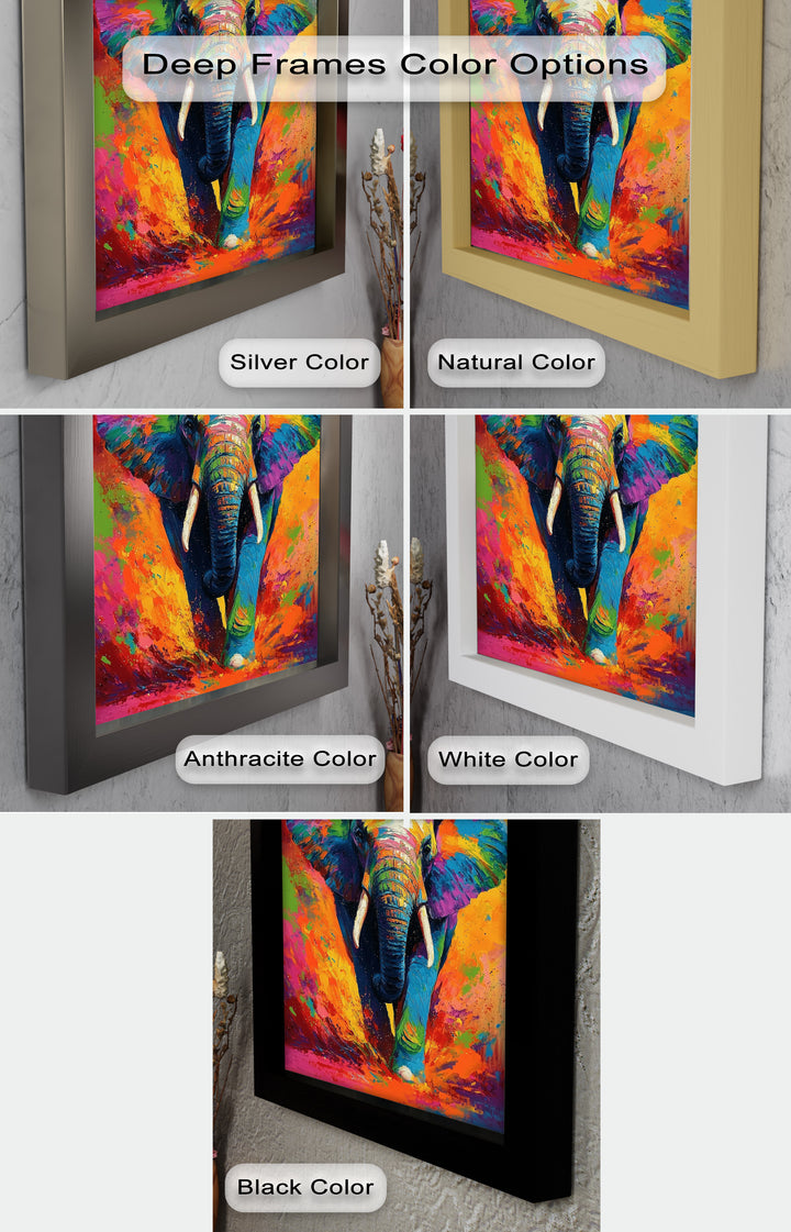 Color Explosion Elephant - Animal Oil Painting