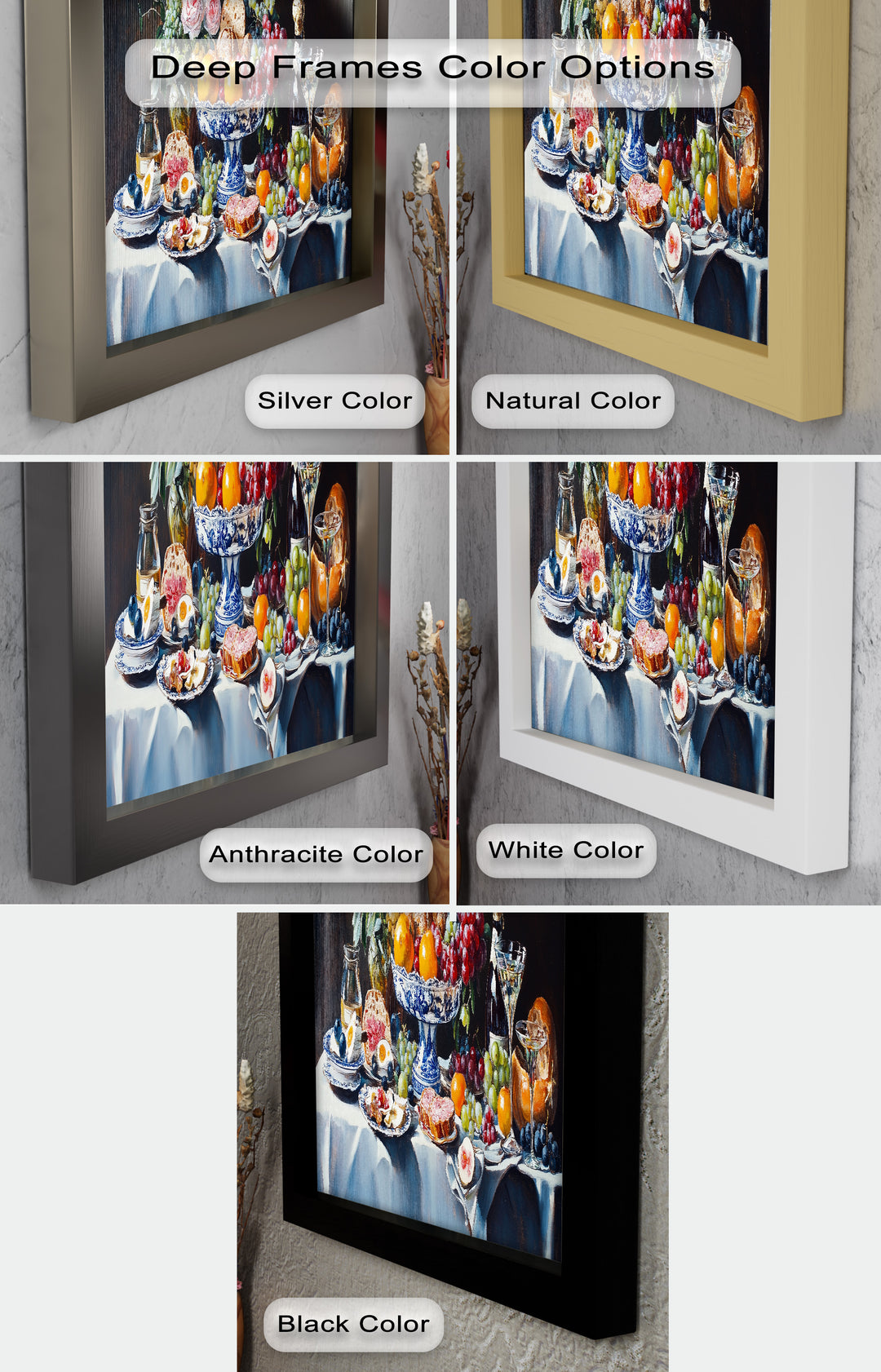 Elegant Kitchen Dining Decor - Still Life Oil Painting