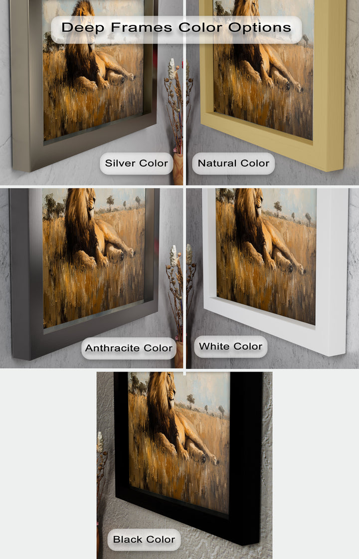 Majestic Serengeti King – Regal Lion Oil Painting