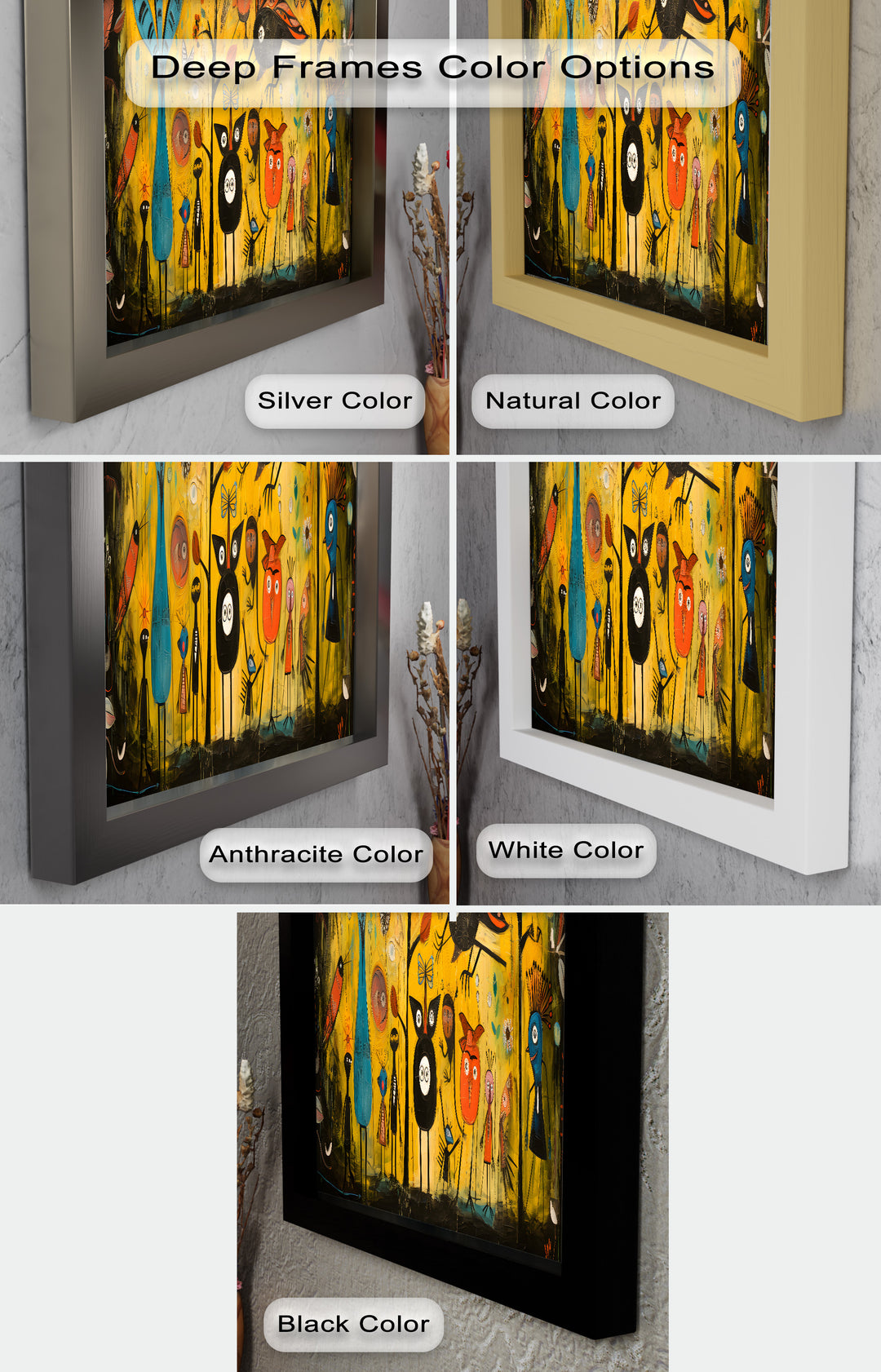Whimsy in the Wild – Surreal Forest Creature Picasso Oil Painting