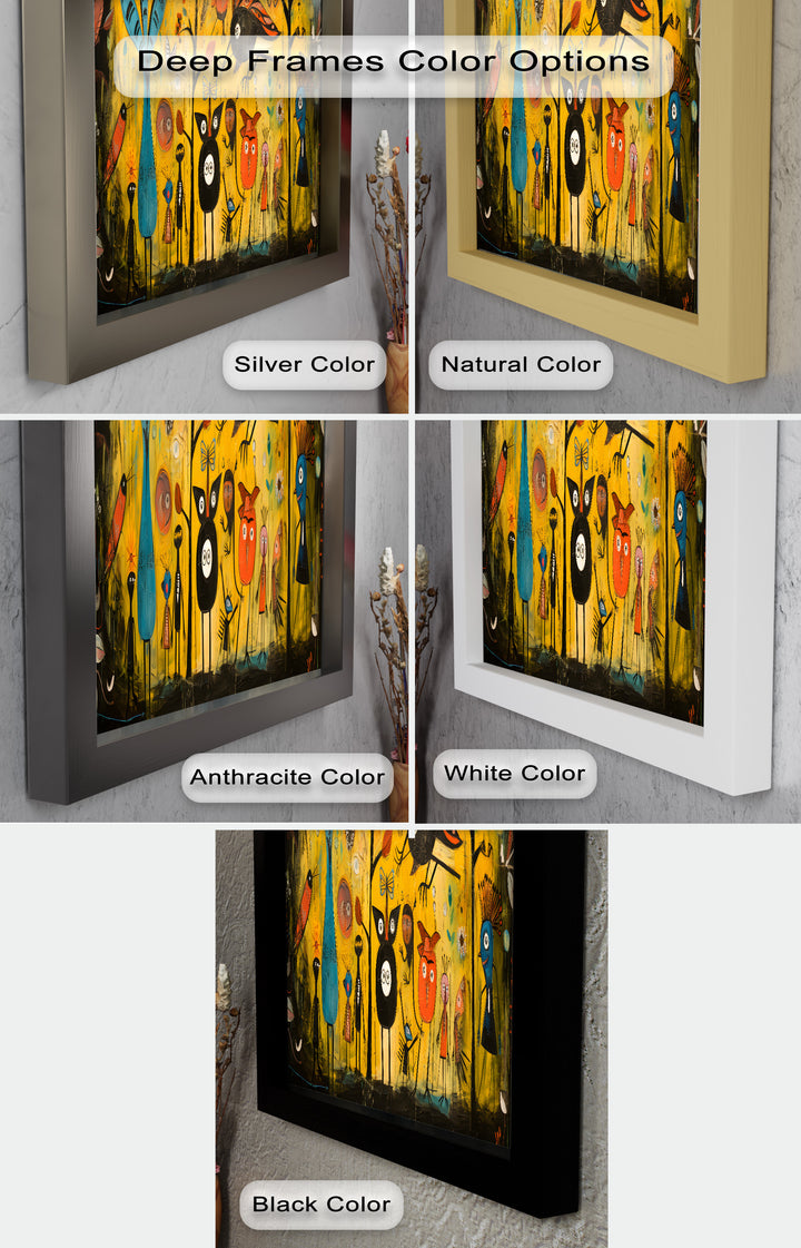 Whimsy in the Wild – Surreal Forest Creature Picasso Oil Painting