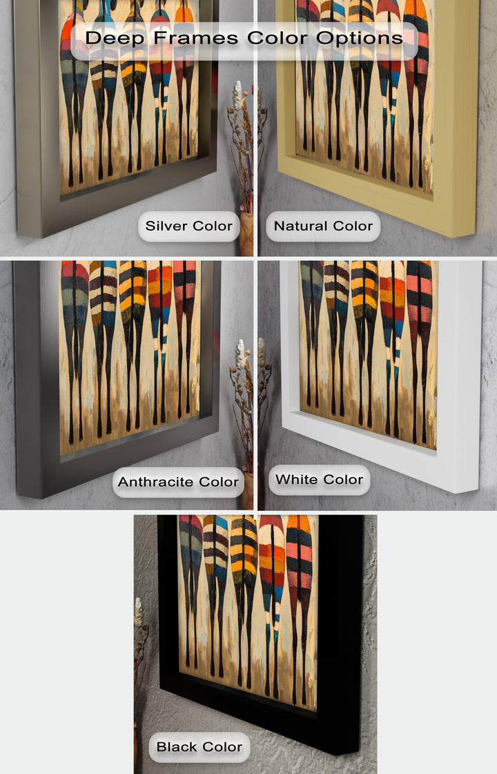 Five Colorful Zebras with Bold Stripes – Animal Oil Painting