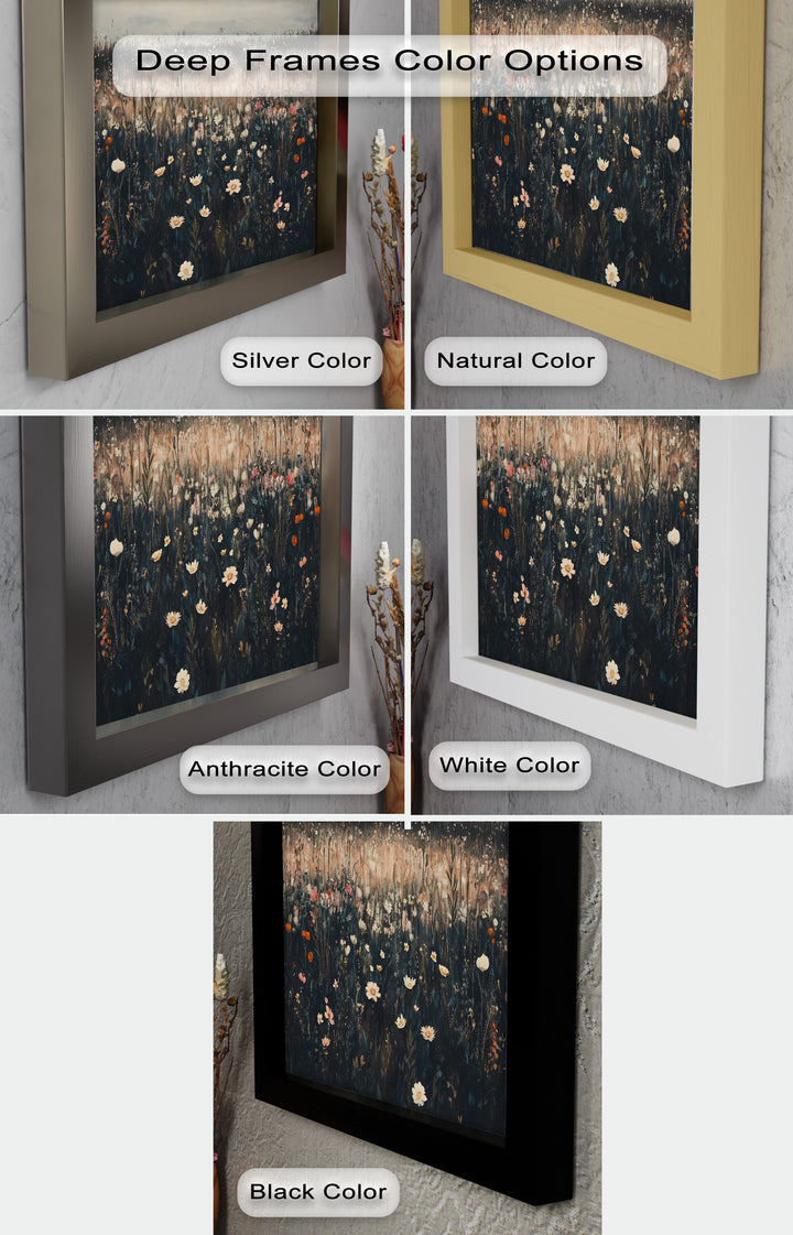 Wildflower Horizon – Framed Oil Painting